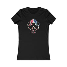 Load image into Gallery viewer, American Flag Skull Women's Tee