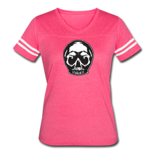 Load image into Gallery viewer, Tattoo Skull Women’s Sport T-Shirt - vintage pink/white