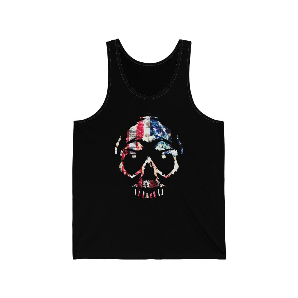 American Flag Skull Men's Tank