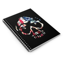 Load image into Gallery viewer, American Flag Skull Spiral Notebook
