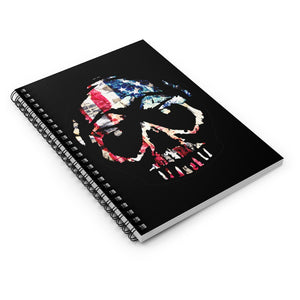 American Flag Skull Spiral Notebook