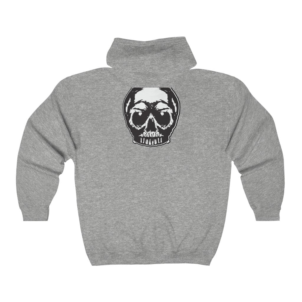 Tattoo Skull Zip-Up Hoodie