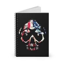 Load image into Gallery viewer, American Flag Skull Spiral Notebook
