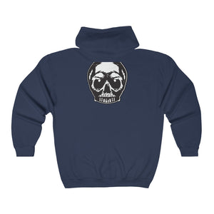 Tattoo Skull Zip-Up Hoodie