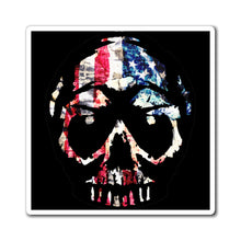 Load image into Gallery viewer, American Flag Skull Magnet
