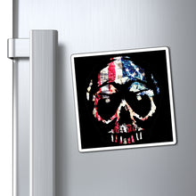 Load image into Gallery viewer, American Flag Skull Magnet
