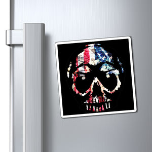 American Flag Skull Magnet