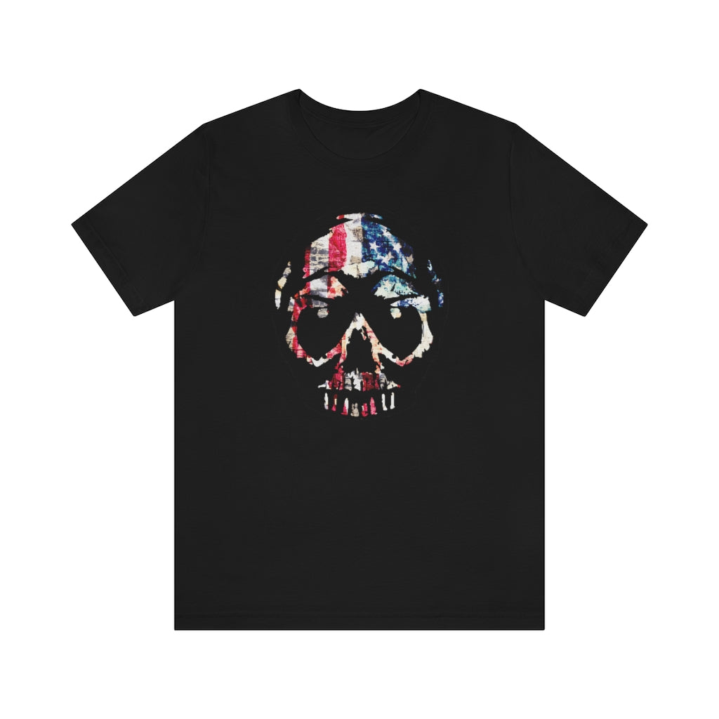 American Flag Skull Tee