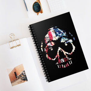 American Flag Skull Spiral Notebook