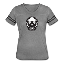 Load image into Gallery viewer, Tattoo Skull Women’s Sport T-Shirt - heather gray/charcoal
