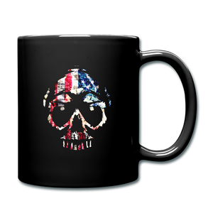 American Flag Skull Mug - black